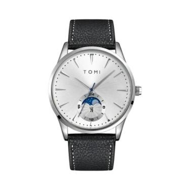 Imagem de Relógio Masculino De Quartzo Com Pulseira De Couro De Luxo, Mostrador 