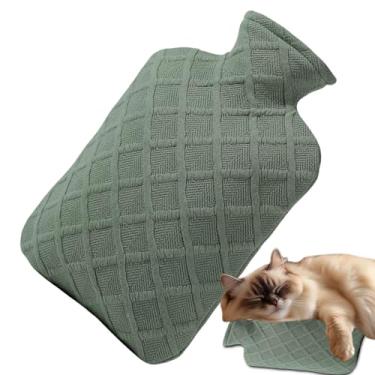 Imagem de Rrlihjgu Bolsa de Água Quente 1.2 Litros,Bolsa Térmica Quente - Capa Removível à Prova de Vazamentos com Retenção de Calor 4 a 6 Horas para Costas Mãos Viagens Crianças Pescoço Pernas