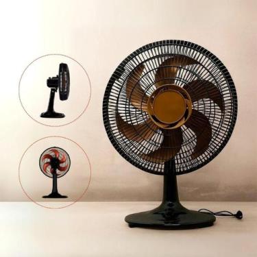 Imagem de Ventilador Turbo Silencioso 6 Pás 40cm Preto Bronze De Mesa 40 Cm Pret