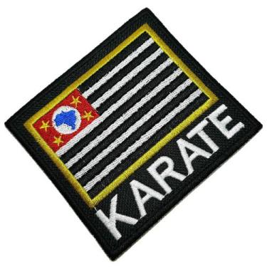 Imagem de Karatê bandeira São Paulo patch bordado passar a ferro - BR44