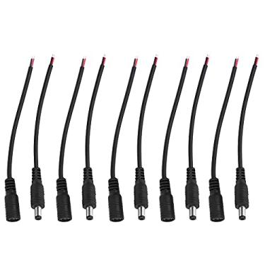 Imagem de 5 Pares 5,5x2,1mm Macho Fêmea Dc Conector de Tomada de Alimentação - Amplamente Utilizado Em Eletrônica - para Luz de Tira LED, Câmera CCTV - Preto Branco (GLOGLOW1og7cqg5f4-01)