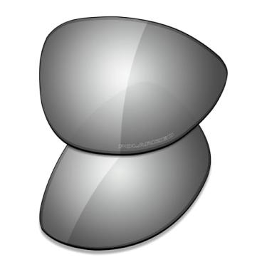 Imagem de SAUCER Lentes de reposição premium e protetores de nariz para óculos de sol Oakley Pasque OO9222 High Defense - Metal cromado polarizado