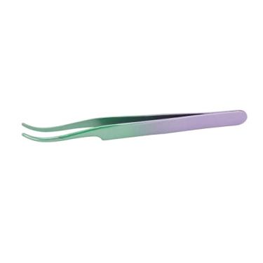 Imagem de Zhjvihx Tweezers de Cílios, Extensões de Cílios Tweezers Curved Fácil de Usar para Viajar