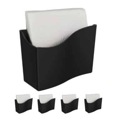 Imagem de Kit 5 Porta Guardanapo Pequeno Organizador Mesa Resaurante Cozy Preto - 10500 Coza