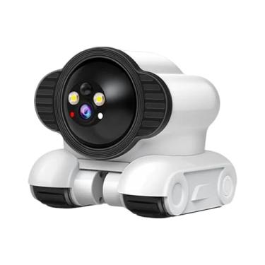 Imagem de predolo Câmera robótica sobre rodas para animais de estimação em movimento com lente dupla resistente, câmera de segurança móvel para ambientes internos para, Wi-fi