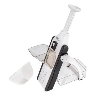 Imagem de Cortador de Legumes Multifuncional – Fatiador Rápido e Seguro com Ajuste de Cortes Mandoline Ajustável Vertical