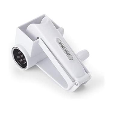 Imagem de Farberware Ralador rotativo profissional com tambor de aço inoxidável gravado fino, 11 x 13 x 9 cm, branco