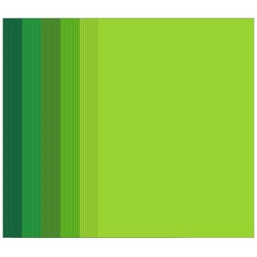 Imagem de Papel de cartolina de arte colorida verde 40 folhas 29,5 kg/175 g/m2 para confecção de cartões, álbuns, impressão, quilling e artesanato, faça você mesmo, 5 tons, 8 folhas de cada cor