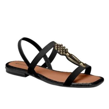 Imagem de Sandália Mississipi Rasteira Rives - Feminina, Preto, 37