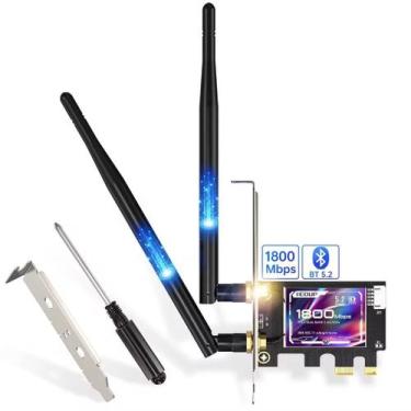 Imagem de Placa de Rede Wireless PCI-E Wi-Fi 2.4GHz 5GHz Bluetooth 5.2 Knup KP-T