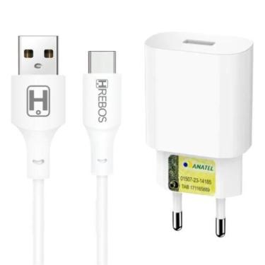 Imagem de Kit Carregador 2 Metros Compatível Com Redmi 13c _ Cabo Tipo C e Fonte