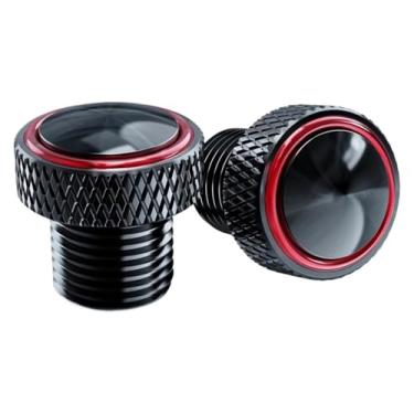 Imagem de BYYINGSUS Compatível com MT07 MT09 MT10 MT15 MT 07 09 10 SP FZ09 FZ07 Acessórios de motocicleta M10*1,25 Tampa dos parafusos dos plugues do orifício do espelho traseiro (vermelho-nologo)