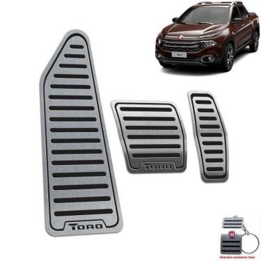 Imagem de Pedaleiras Descanso Fiat Toro 2016 A 2021 Preto Automático