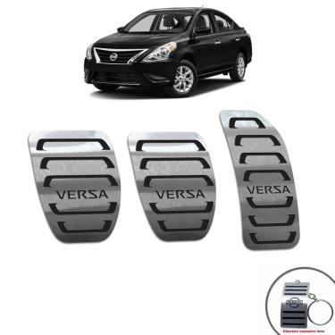 Imagem de Pedaleiras Aço Inox Nissan Versa 2015/2020 Manual Preto