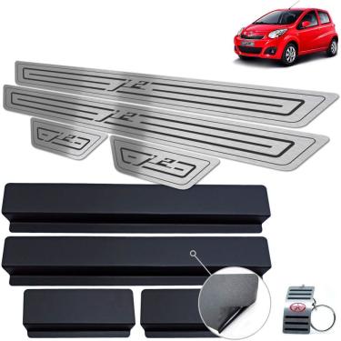 Imagem de Soleira Aço Inox Jac J2 2012 A 2016 Preto Baixo Relevo