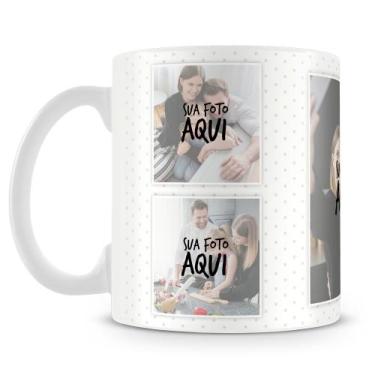 Imagem de Caneca Personalizada com 5 Fotos para Presentes Especiais - Amo Caneca