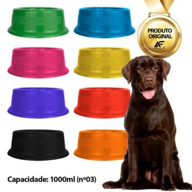 Imagem de Comedouro Bebedouro Simples Cães E Gatos 1000ml Várias Cores - AferMix