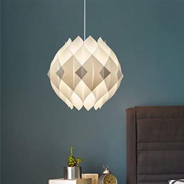 Imagem de Luminária pendente 1 luminária suspensa - Feito de componentes PP brancos Lustre artesanal, soquete E27 para luminária de cabeceira, sala de estar, quarto, restaurante, café, casa de chá, ba