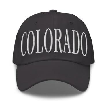 Imagem de Merch Town Boné Colorado bordado Colorado Dad Hat, Cinza escuro, tamanho �nico