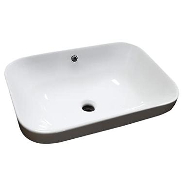 Imagem de Pias de banheiro pia de banheiro moderna de porcelana branca acima do balcão pia de vaso de banheiro de cerâmica, lavatório de lavatório de arte para pia de banheiro pia de vaso de 56 x 39,9 cm