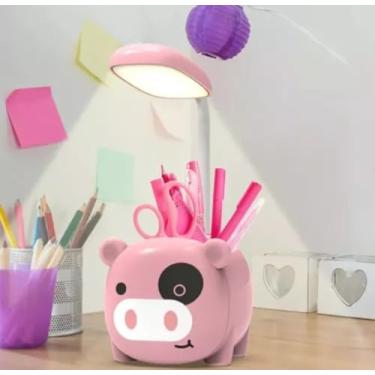 Imagem de Luminária bichinho (Porquinho-Rosa) Recarregável USB (LED)