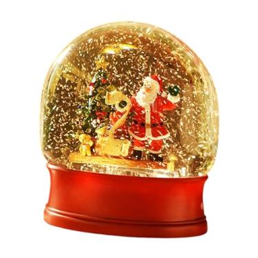 Imagem de Ｂｅｓｇａ Estátua de globo de neve de Natal, estatueta decorativa, decoração de Natal para sala de estar e casa