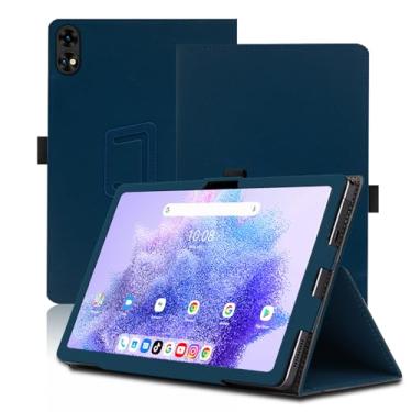 Imagem de Capa para tablet UMIDIGI Active T1, 11 polegadas, UMIDIGI Active T1, capa protetora com suporte dobrável com suporte para lápis e alça de pulso, proteção total. (azul)
