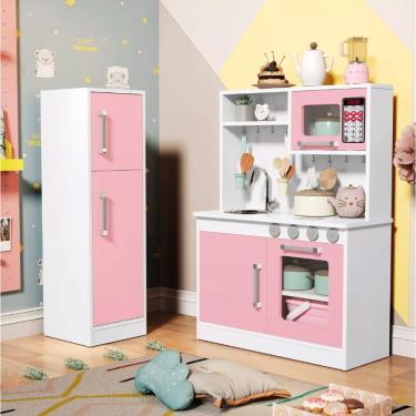 Imagem de Cozinha Infantil Valentina Com Geladeira 100% Mdf Fogão E Pia