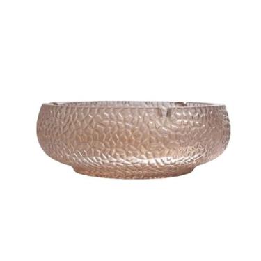 Imagem de Cinzeiro de cinzeiro feito de vidro para escritório, casa, hotel, sala de estar, mesa de trabalho, cilindro de charuto, cinzeiro externo (marrom)