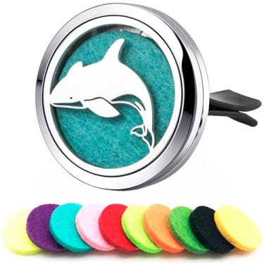 Imagem de AZNECK Difusor de clipe de ventilação de carro para óleos essenciais, suportes de ventilação de aço inoxidável com 10 almofadas de feltro cada, conjunto para veículos familiares