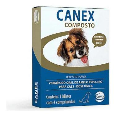 Imagem de Vermifugo Canex Composto para Cães C/4 Comprimidos Ceva