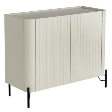 Imagem de Aparador Buffet Sala de Jantar 2 Portas Brise Pés Industrial Preto Naim I03 Luna - Lyam Decor