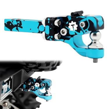 Imagem de TCRC Splash Anodizing Metal RC Bumper Trailer Hitch Tow Hook Receiver kit for 1/10 Traxxas TRX4 90046 90047 Axial SCX10 II III Redcat Gen7 Gen8 RC Crawler Car