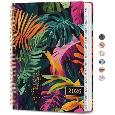 Imagem de Agenda 2026 – Agenda semanal e mensal, janeiro de 2026 a dezembro de 2026, agenda de calendário 2026 com encadernação em espiral, bolso interno, perfeito para material escolar de escritório em casa