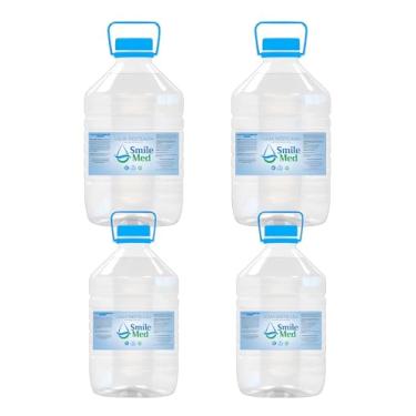 Imagem de Kit 4un Água Destilada Pura Galão 5L – Uso Geral, Limpeza e Equipamentos Domésticos