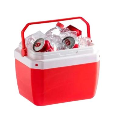 Imagem de Cooler Caixa Térmica Media 17 Litros 24 Latas Com Alça Praia Camping Pesca(Vermelha)