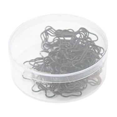 Imagem de Clipes de papel em forma de osso de cachorro, preto, fofo, divertido, organização, metal, escritório, casa, caderno, documentos, marcadores de livro, 45 peças com caixa de armazenamento