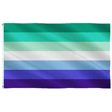 Imagem de Bandeira de orgulho Mlm 3 x 5 para ambientes externos - bandeira de orgulho LGBT - costura dupla - poliéster com ilhós de latão