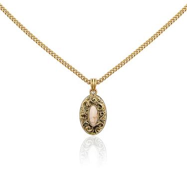 Imagem de Montana West Colar feminino com pingente de faroeste Wrangler em ouro 14 K, turquesa, cowgirl, joia vintage, Cobre, Turquesa