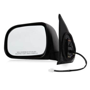 Imagem de Espelho lateral de acionamento compatível com Toyota Tacoma 3PINS 2005-2011 conectores espelhos externos, vidro elétrico preto, espelhos retrovisores do lado esquerdo substituir TO1320203