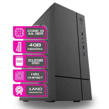 Imagem de Computador Desktop Core i3 4ª Geração 3.50MHz 4gb ddr3 512gb ssd sata 