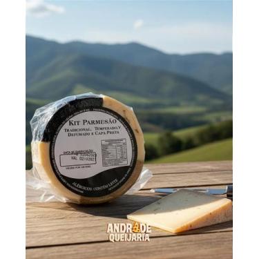 Imagem de Kit Degustação de Parmesão 4 Sabores - 560g - Laticínio Muquem