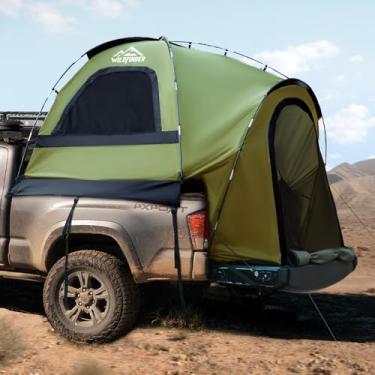 Imagem de Barraca de caminhonete, impermeável PU3000 mm, barraca de caminhonete para acampamento de 2 a 6,7 m, barraca de caminhão dormindo para 2 a 3 pessoas, portátil para acampamento de carro