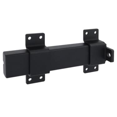 Imagem de LC LICTOP Trava de portão resistente de 19 cm, fechaduras deslizantes e travas com orifício de cadeado, trava de portão para portões de cerca de madeira ao ar livre, portões deslizantes