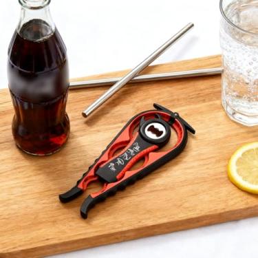 Imagem de Abridor de lata 4 em 1, abridores manuais de latas, abridor de frascos e abridor de lata para idosos, alça de silicone fácil de usar para crianças, idosos e pessoas que sofrem de artrite (vermelho)