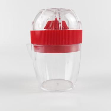 Imagem de 1 espremedor de frutas cítrico manual portátil – espremedor de limão e laranja ABS multifuncional com marcações de medição e bico fácil de despejar - vermelho