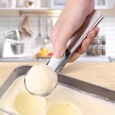 Imagem de Máquina de fazer bolas de sorvete de aço inoxidável com alça confortável para uso fácil