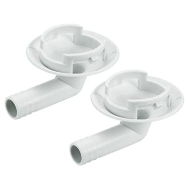 Imagem de Conector de mangueira de drenagem de ar condicionado, 40 mm, acessórios de peça de substituição para encaixe de cotovelo para janela mini-dividida AC, bege, pacote com 2