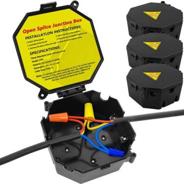 Imagem de Caixa de junção elétrica MIARALA, pacote com 3 unidades, V0, retardado