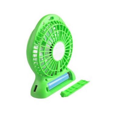 Imagem de Ventilador Portatil Mini Circulador De Ar De Mesa Sem Fio 3 Velocidades Lanterna Multifuncional Recarregavel Verde
